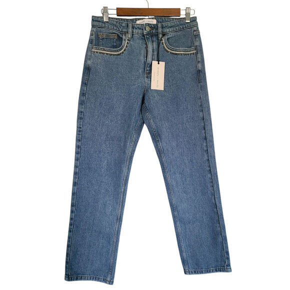 Seventy + Mochi Anthropologie Cara Straight Leg Jean in Rodeo Size 27 NWT - Picture 4 of 10